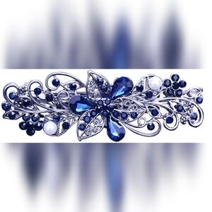 NEW Blue Rhinestone Barrette